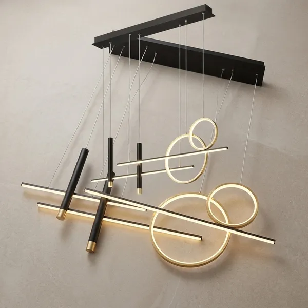 Metal_Black_Gold_Musical_Note_Pendant_Chandelier