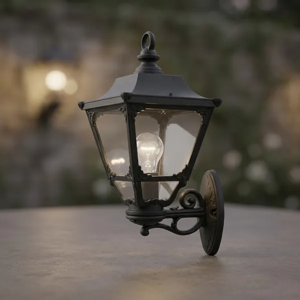 Polycarbonate_Modern_Lantern_Black_Outdoor_Wall_Light