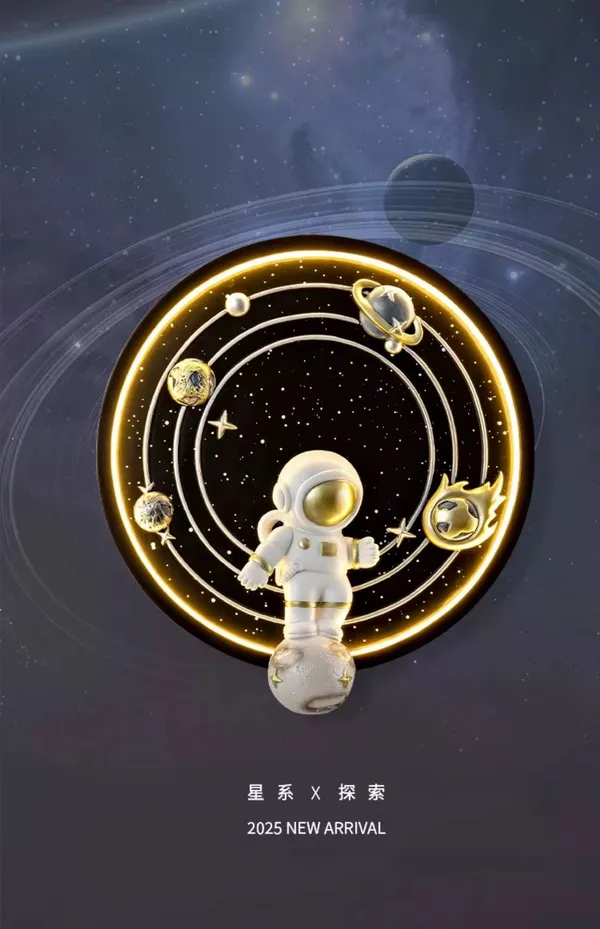 Resin_White_Black_Astronaut_Solar_System_Wall_Art