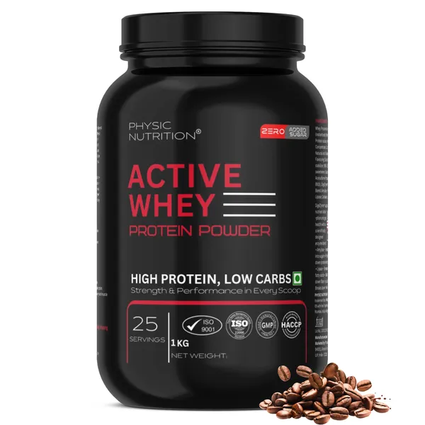 Physic_Nutrition_Active_Whey_Protein_Powder_-_1Kg_|_Zero_Added_Sugar_|_Fast_Muscle_Recovery_|25_Servings|_Coffee_Flavour