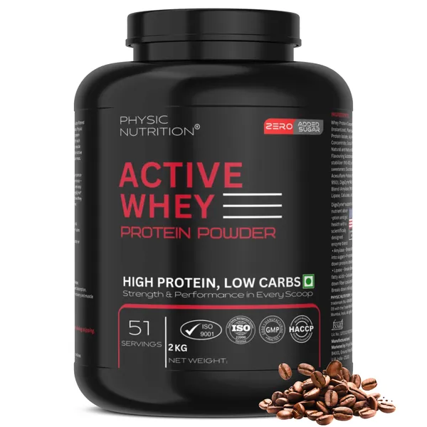 Physic_Nutrition_Active_Whey_Protein_Powder_-_2Kg_|_Zero_Added_Sugar_|_Fast_Muscle_Recovery_|_51_Servings_|_Coffee_Flavour
