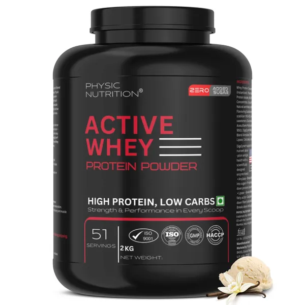 Physic_Nutrition_Active_Whey_Protein_Powder_-_2Kg_|_Zero_Added_Sugar_|_Fast_Muscle_Recovery_|_51_Servings_|_Vanilla_Flavour