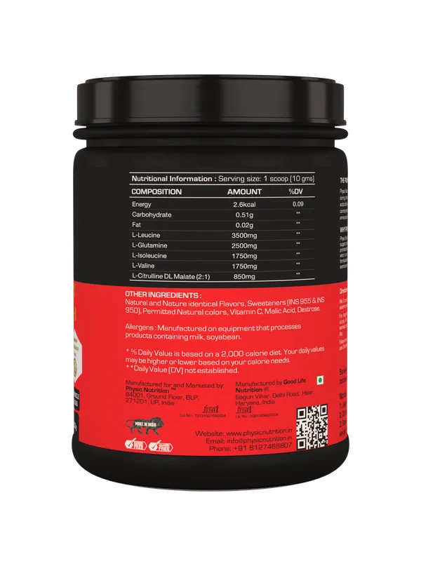 Physic_Nutrition_Bcaa_-_300G_|_30_Servings|_For_Muscle_Recovery_And_Strength_|_Supports_Endurance_And_Protein_Synthesis_|_Litchi_Flavour