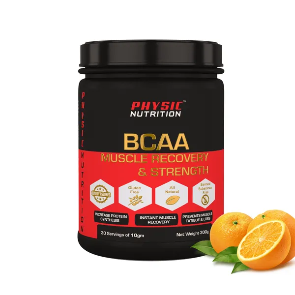 Physic_Nutrition_Bcaa_-_300G_|_30_Servings|_For_Muscle_Recovery_And_Strength_|_Supports_Endurance_And_Protein_Synthesis_|_Orange_Flavour