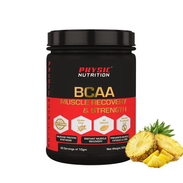 Physic_Nutrition_Bcaa_-_300G_|_30_Servings|_For_Muscle_Recovery_And_Strength_|_Supports_Endurance_And_Protein_Synthesis_|_Pineapple_Flavour