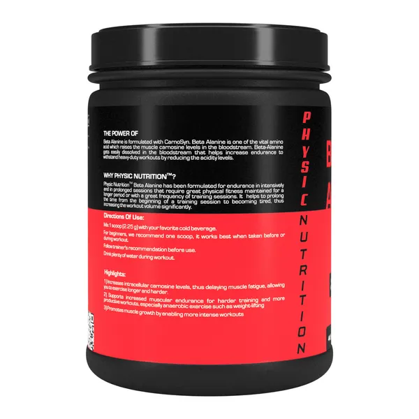 Physic_Nutrition_Beta_Alanine_Powder_100G_|_2.25G_Per_Serving_|_44_Servings_|_Endurance_And_Performance_Support_|_Delays_Muscle_Fatigue_|_Unflavoured