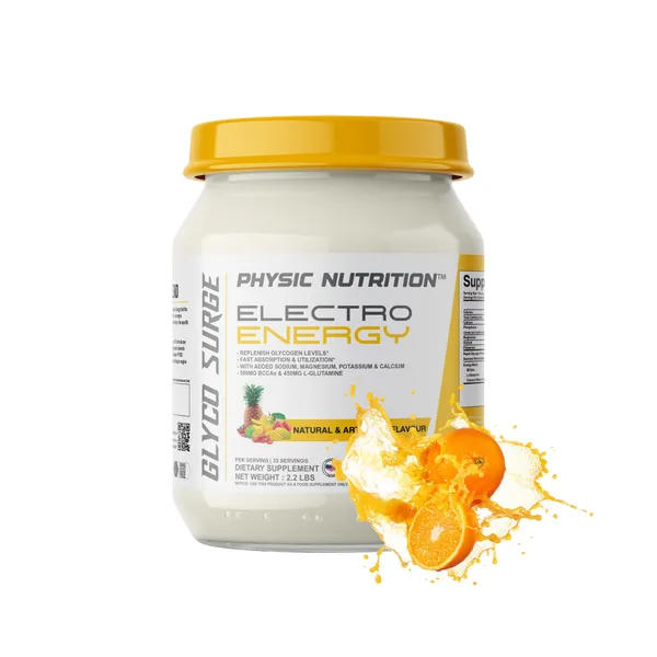 Physic_Nutrition_Electro_Energy_1Kg_|_Electrolyte_Hydration_Formula_With_Bcaas_And_L-Glutamine_|_33_Servings_|_Fast_Energy_And_Glycogen_Replenishment_|_Orange_Flavour