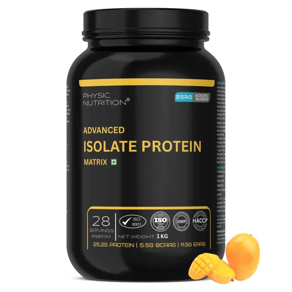 Physic_Nutrition_Advanced_Isolate_Protein_Matrix_-_1Kg_|_High_Protein_|_27_Servings_|_Mango_Flavour