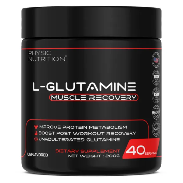 Physic_Nutrition_L-Glutamine_Powder_-_200G_|_Muscle_Recovery_Support_|_40_Servings_|_Unflavored_|_Dietary_Supplement