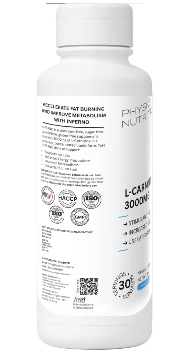 Physic_Nutrition_L-Carnitine_Liquid_3000Mg_|_450Ml_|_30_Servings_|_Stimulant_Free_|_Supports_Fat_Metabolism_|_Energy_And_Endurance_Booster_|_Orange_Flavor