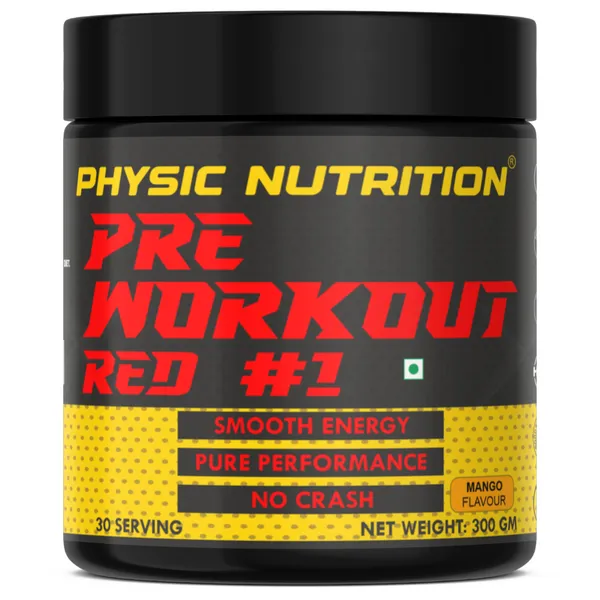 Physic_Nutrition_Pre-Workout_-_300G_|30_Servings|_Energy,_Focus_And_Performance_Formula_|_Workout_Booster_|_Mango_Flavor