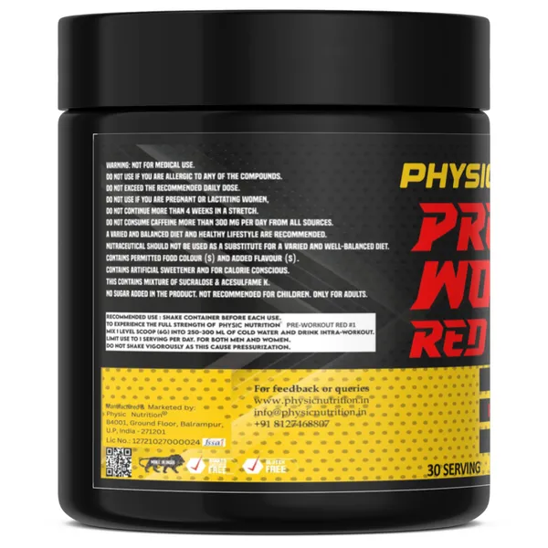 Physic_Nutrition_Pre-Workout_-_300G_|30_Servings|_Energy,_Focus_And_Performance_Formula_|_Workout_Booster_|_Mango_Flavor