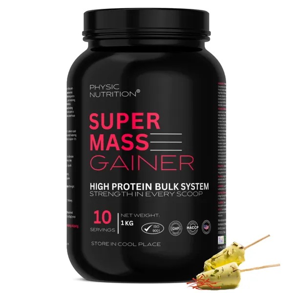 Physic_Nutrition_Super_Mass_Gainer_-_1Kg_|_High_Protein_Bulk_System_|_10_Servings_|_Kesar_Kulfi_Flavour