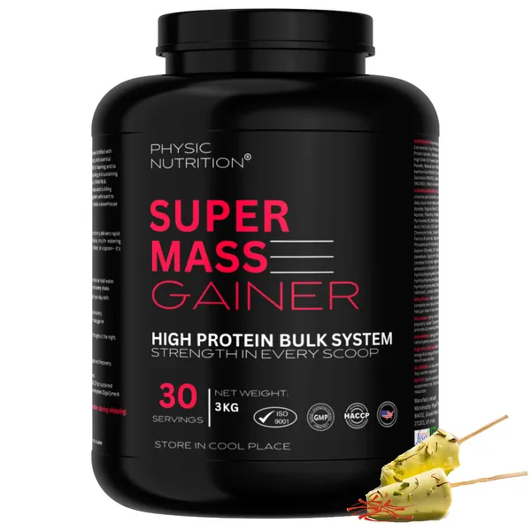 Physic_Nutrition_Super_Mass_Gainer_-_3Kg_|_High_Protein_Bulk_System_|_30_Servings_|_Kesar_Kulfi_Flavour