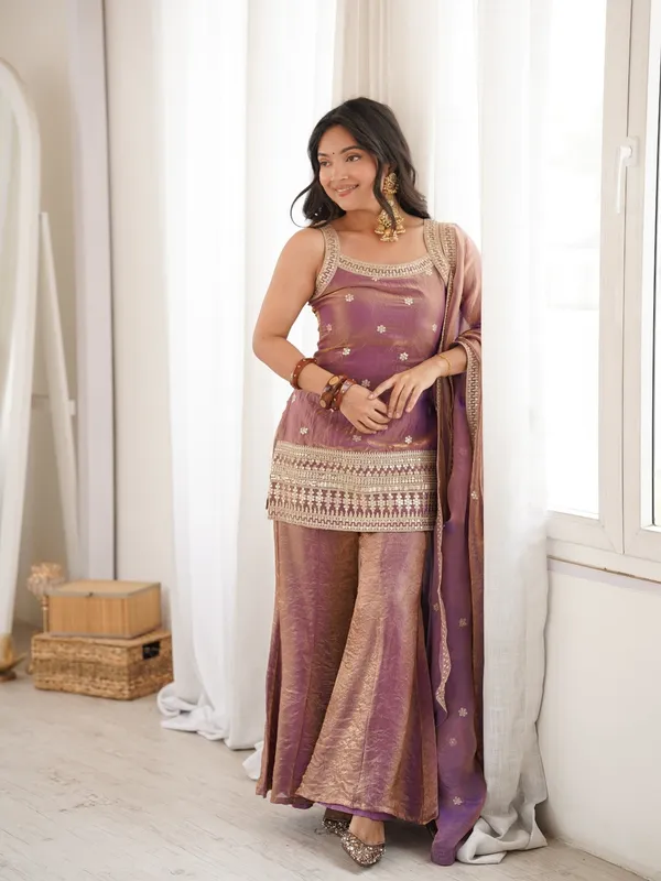 Mauve_Georgette_Embellished_Sharara_Suit_For_Women