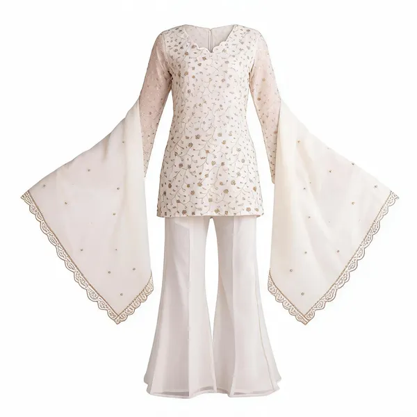 White_Cotton_Blend_Floral_Print_Straight_Kurta_Set_For_Women