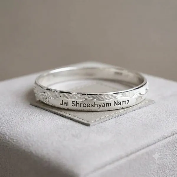 925_Sterling_Silver_Laser_Cut_Jai_Shree_Shyam_Nama_Kada_For_Men