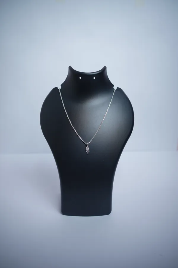 925_Sterling_Silver_Crystal_Leaf_Floral_Pendant_For_Women