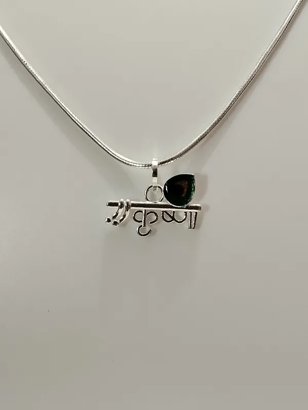 925_Sterling_Silver_Script_Pendant_For_Women