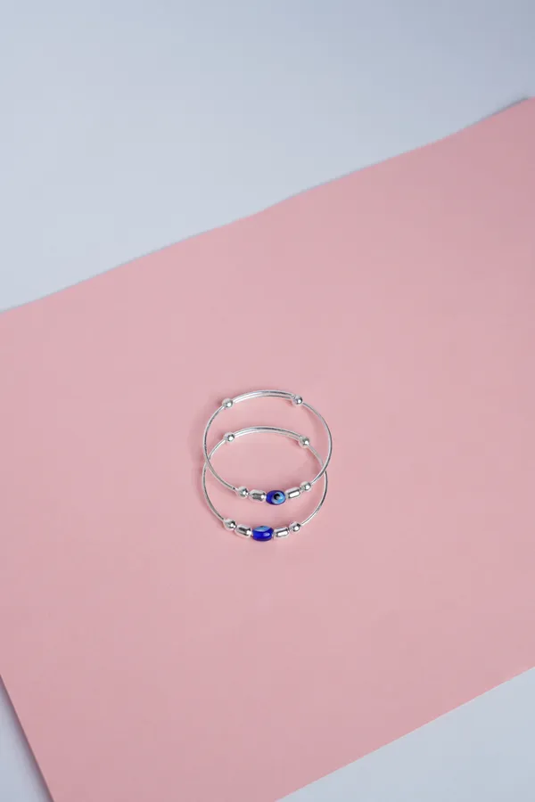 925_Sterling_Silver_Blue_Bead_Adjustable_Baby_Nazariya_Kada_Set_For_Kids