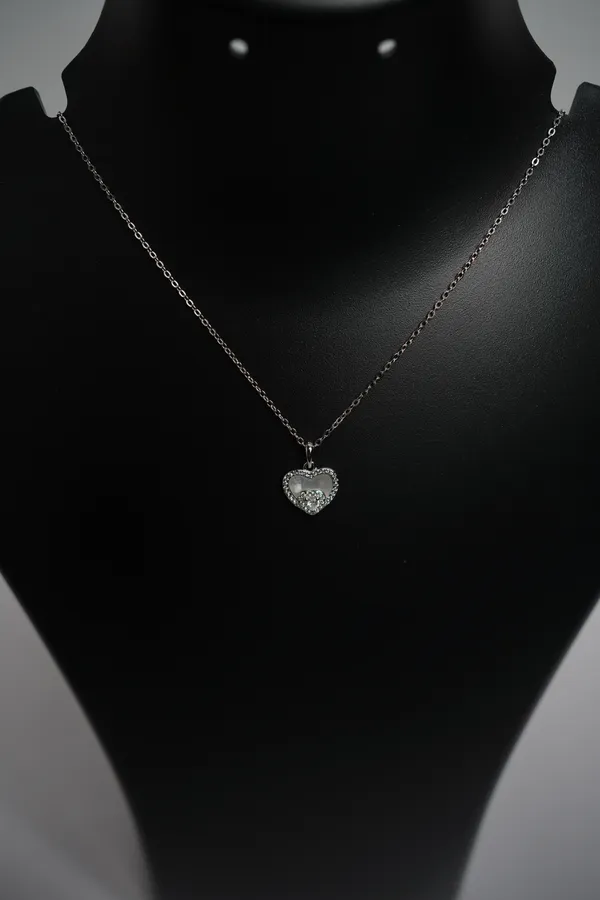 925_Sterling_Silver_Heart_Pendant_With_Chain_For_Women