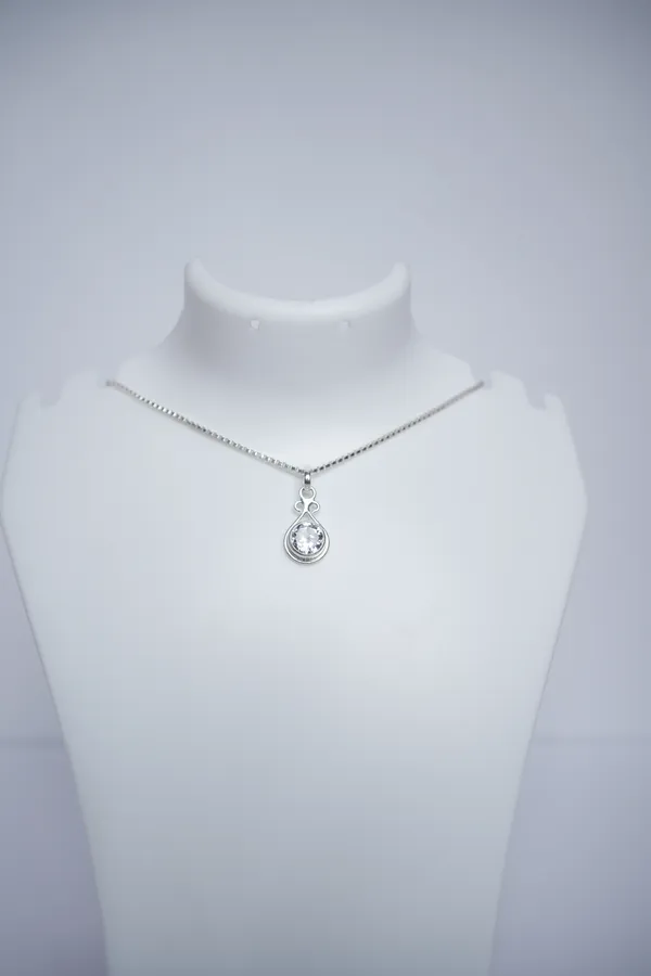 925_Sterling_Silver_Crystal_Pendant_For_Women