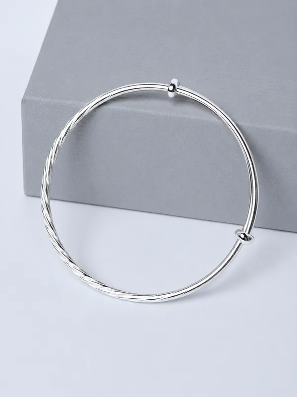 999_Pure_Silver_Twisted_Adjustable_Kada_For_Women