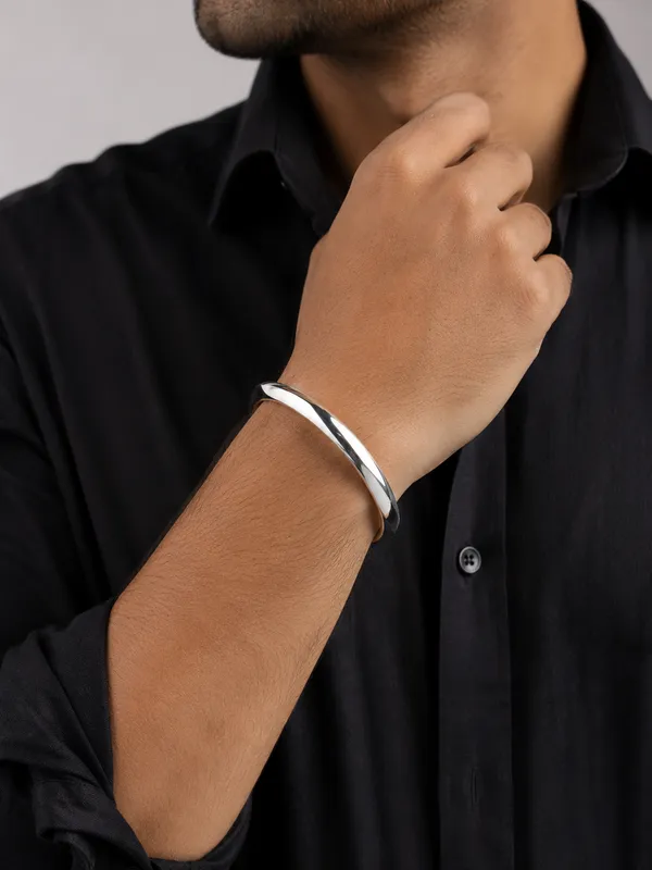 925_Sterling_Silver_Classic_Curve_Solid_Kada_For_Men