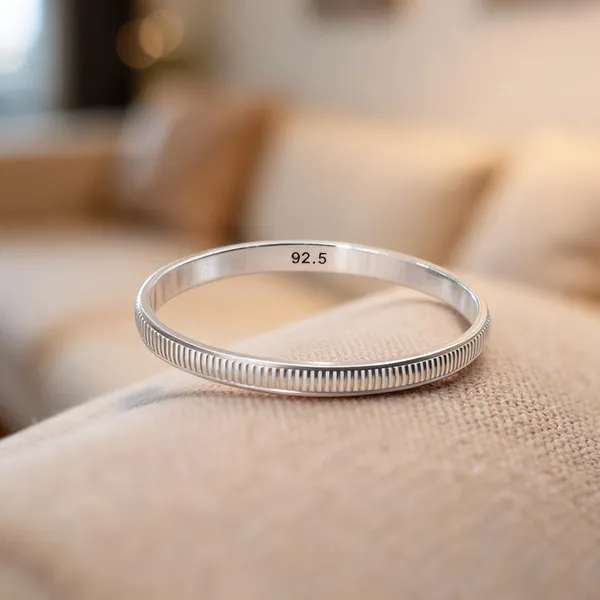 925_Sterling_Silver_Linear_Texture_Kada_For_Kids