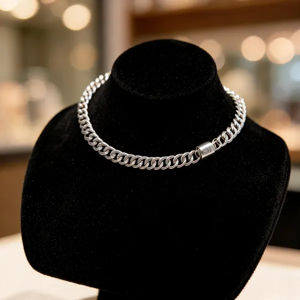 925_Sterling_Silver_Interlocked_Chain_Design_Bracelet_For_Men