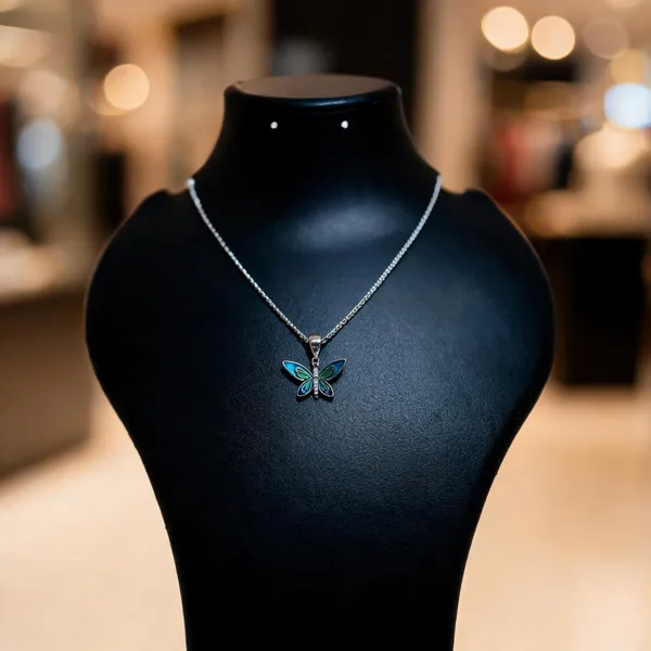 925_Sterling_Silver_Butterfly_Pendant_For_Women