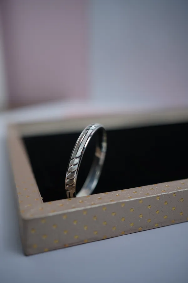 925_Sterling_Silver_Classic_Laser_Texture_Kada_For_Kids