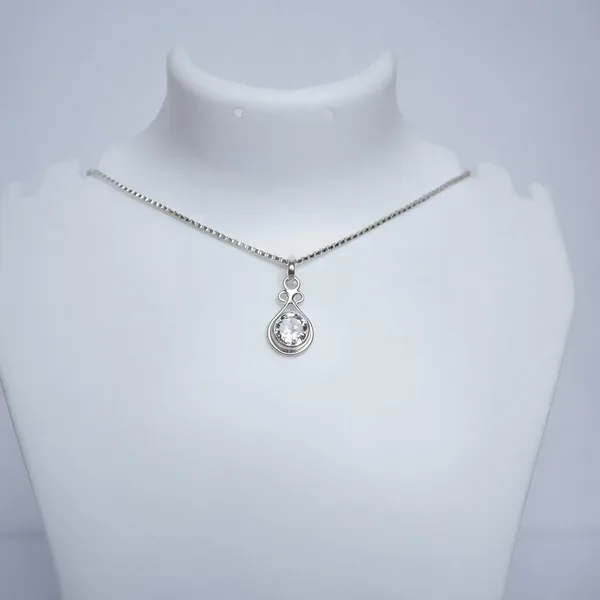 925_Sterling_Silver_Crystal_Pendant_For_Women