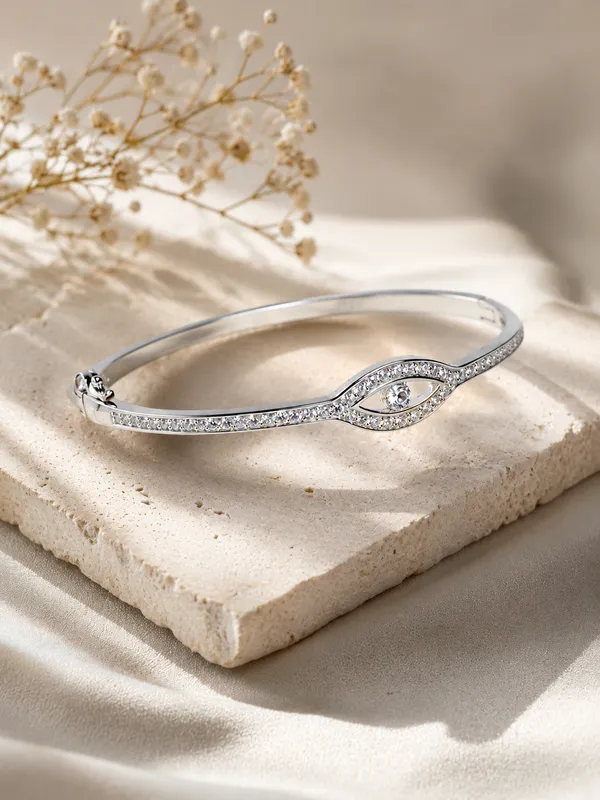 925_Sterling_Silver_Evil_Eye_Clip_Lock_Kada_For_Women