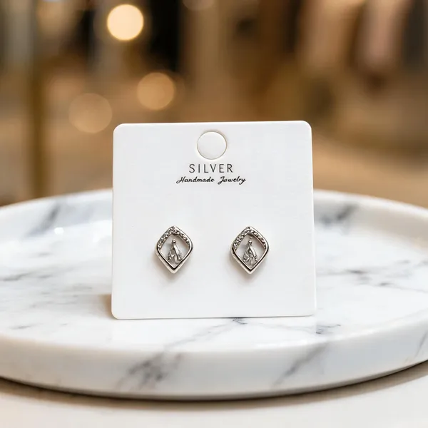 925_Sterling_Silver_Diamond-Shaped_Crystal_Stud_Earrings_For_Women