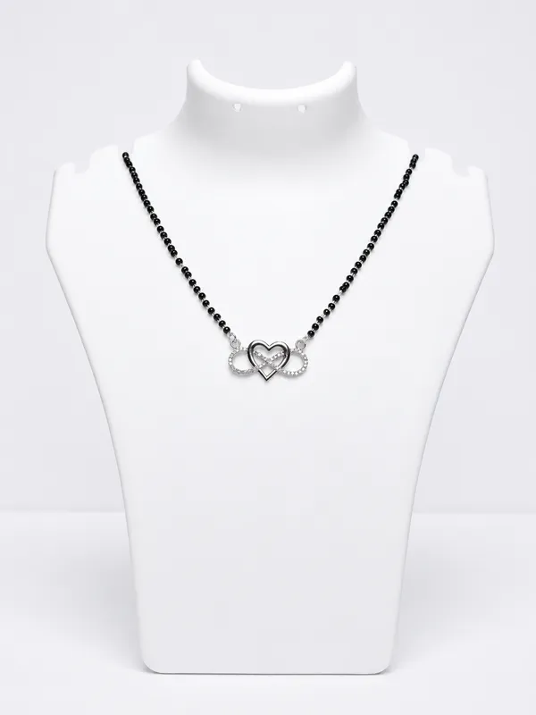 925_Sterling_Silver_Double_Heart_Infinity_Mangalsutra_Pendant_For_Women