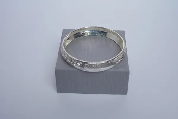 925_Sterling_Silver_Laser_Cut_Jai_Shree_Shyam_Nama_Kada_For_Men