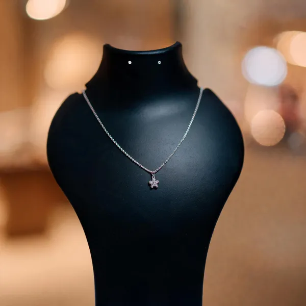 925_Sterling_Silver_Floral_Crystal_Pendant_For_Women