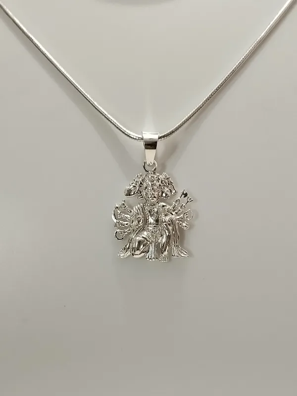 925_Sterling_Silver_Panchmukhi_Hanuman_Pendant_For_Men_&_Women