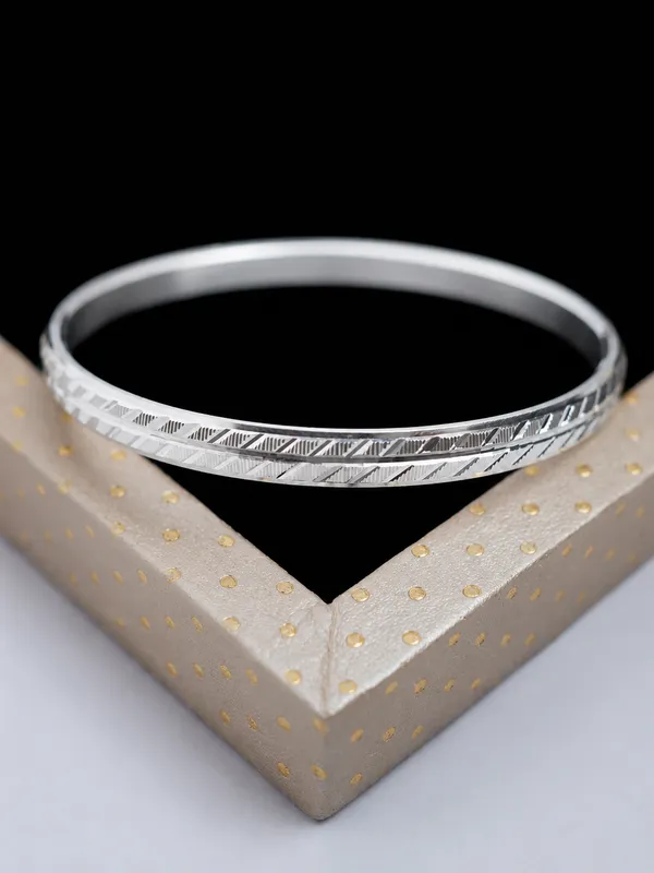 925_Sterling_Silver_Urban_Edge_Pattern_Kada_For_Men