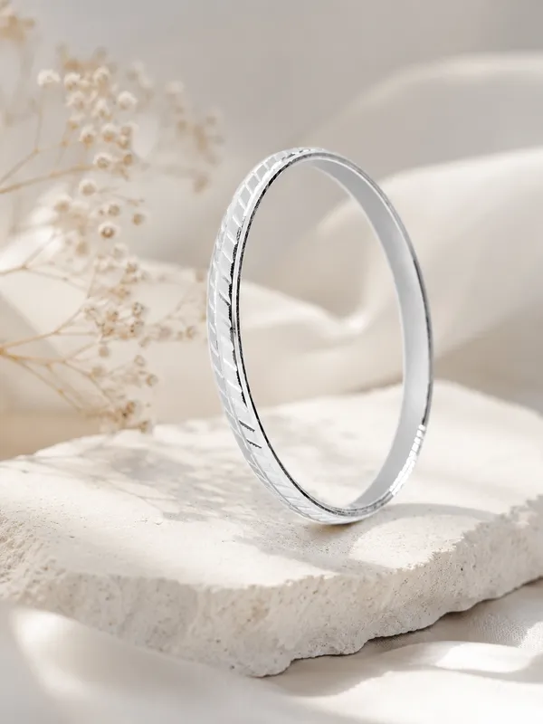 925_Sterling_Silver_Urban_Edge_Pattern_Kada_For_Men