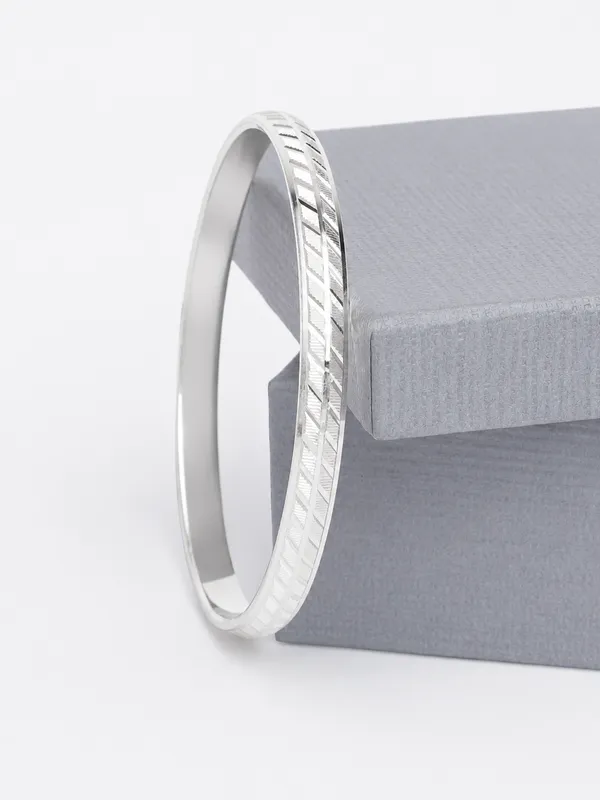 925_Sterling_Silver_Urban_Edge_Pattern_Kada_For_Men