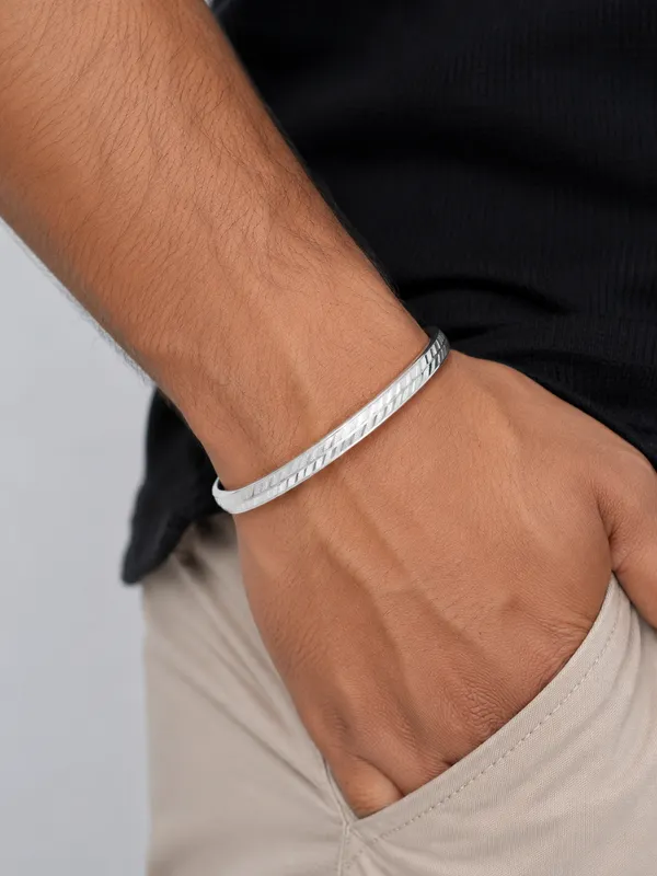 925_Sterling_Silver_Urban_Edge_Pattern_Kada_For_Men