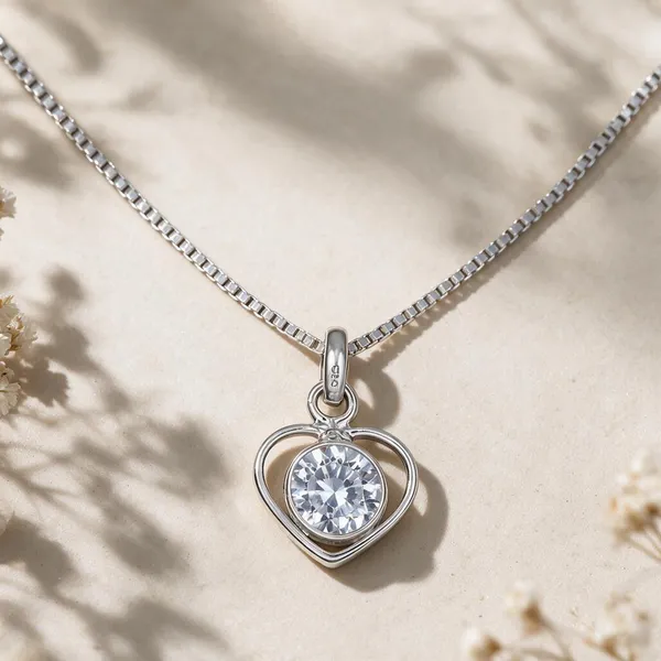 925_Sterling_Silver_Heart_Crystal_Charm_Pendant_For_Women