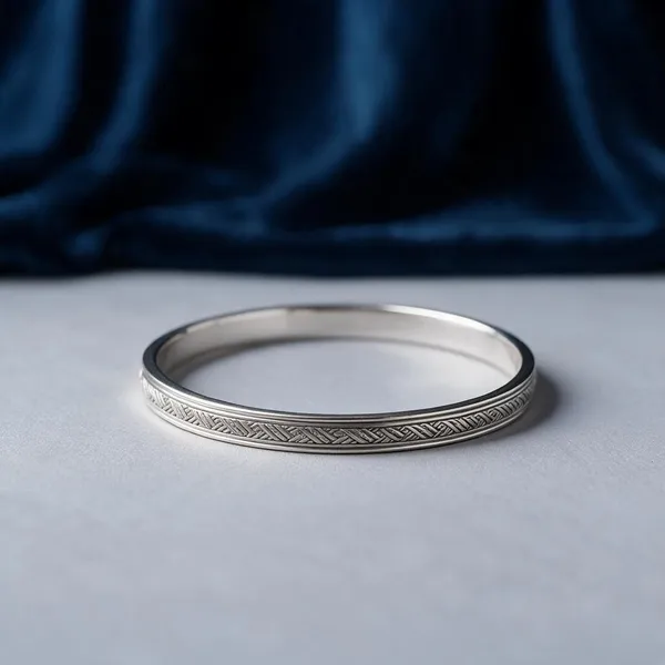 925_Sterling_Silver_Engraved_Pattern_Kada_For_Boys_&_Girls