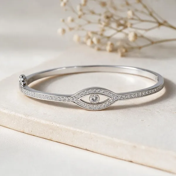 925_Sterling_Silver_Evil_Eye_Clip_Lock_Kada_For_Women