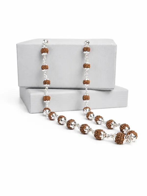 925_Sterling_Silver_Rudraksha_Beaded_Mala_For_Men_&_Women
