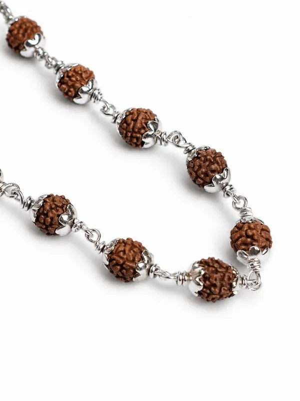 925_Sterling_Silver_Rudraksha_Beaded_Mala_For_Men_&_Women