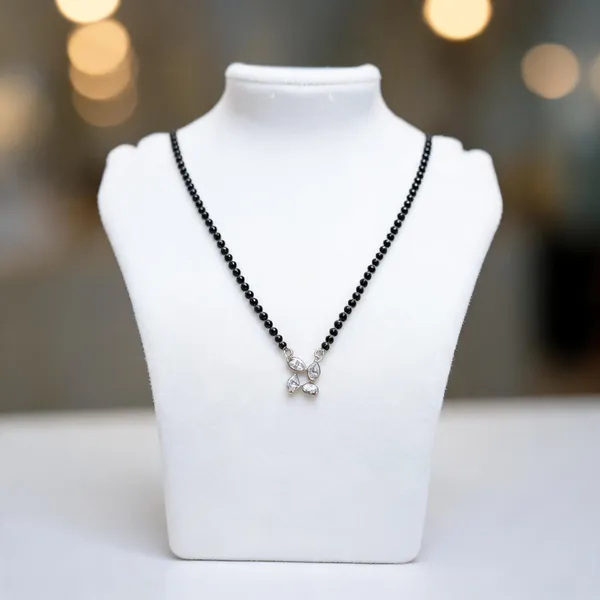 925_Sterling_Silver_Floral_Mangalsutra_Pendant_For_Women