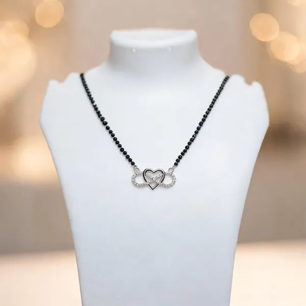 925_Sterling_Silver_Double_Heart_Infinity_Mangalsutra_Pendant_For_Women